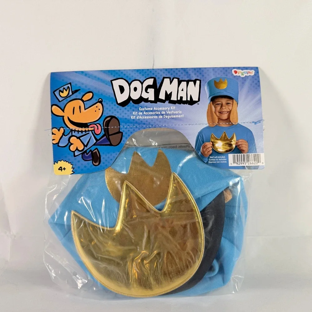 Disguise Dog Man Costume Accessory Kit Hat Ears Decal Kids 4+